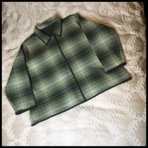 Vintage? Green Plaid Reversible Barn Field Casual Jacket Plus Size 3X